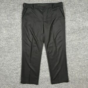 IZOD Golf Mens‎ Dress Pants Size 38x30 Black Slim Fit Flat Front Mid Rise